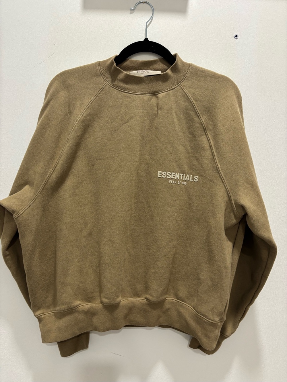 Essentials Women’s Cotton Sweatshirt in Tan